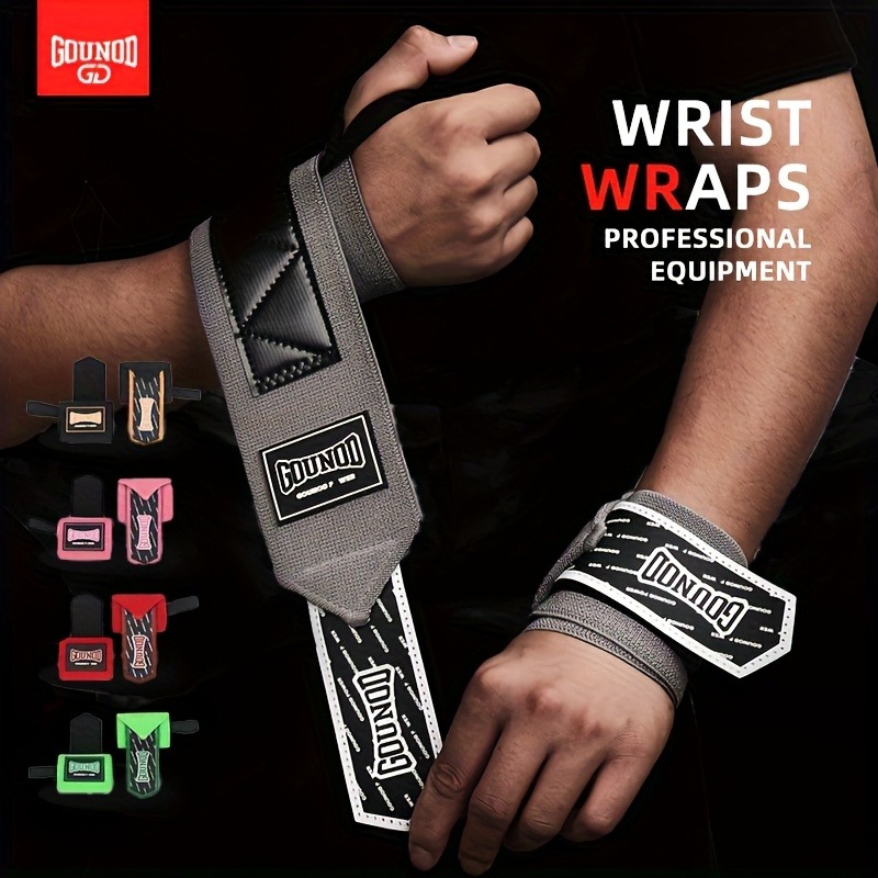 Wrist Wraps Weightlifting Support - 1 Pasang Pembungkus Pergelangan Tangan Angkat
