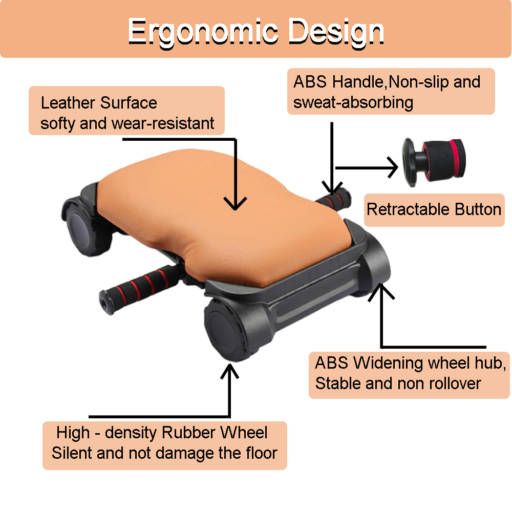 Alat Latihan Otot Perut dengan - Ab Roller Wheel With Elbow Support ulasan dan harga