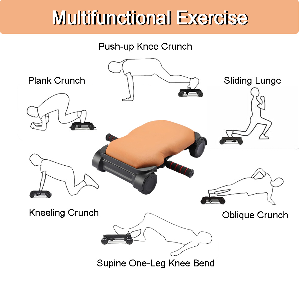 Alat Latihan Otot Perut dengan - Ab Roller Wheel With Elbow Support ulasan dan harga